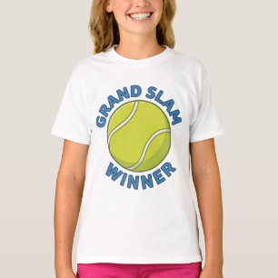 T-shirt Vainqueur du Grand Chelem Balle de Tennis Champion