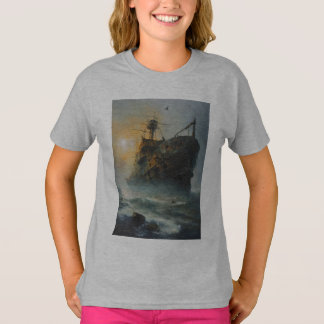 T-shirt vaisseau fantôme, navire pirate,