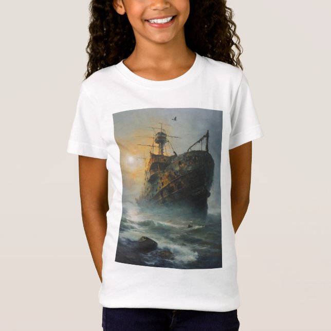 T-Shirt vaisseau fantôme, navire pirate, (Devant)
