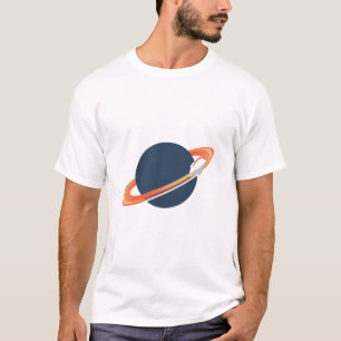 T-shirt Vaisseau Fusée Rétro en Orbite autour d'une Planèt