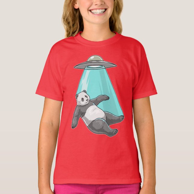 T-shirt Vaisseau spatial Panda (Devant)