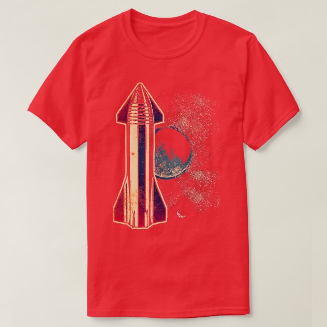 T-shirt vaisseau spatial Starship SpaceX Rocket (Design devant)