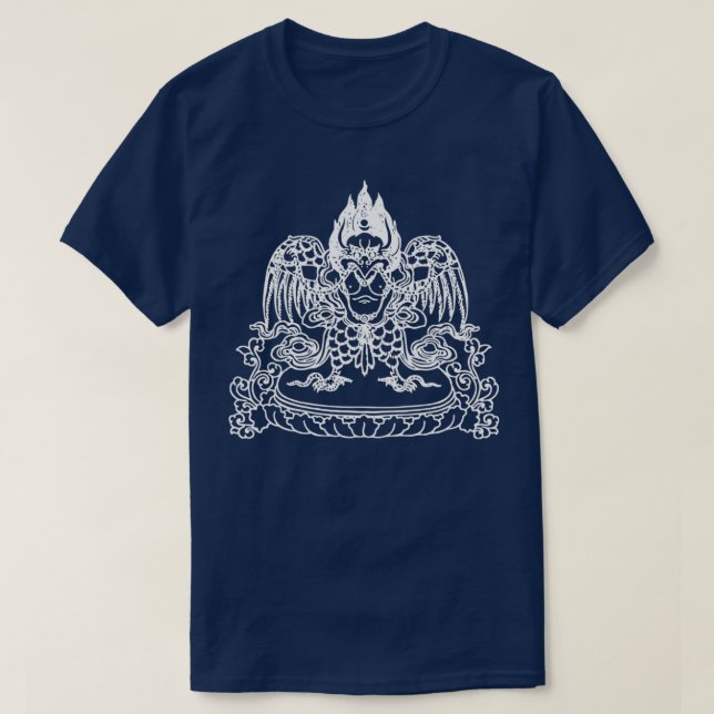 T-shirt Vajrayana Tibétain Dharma Garuda Mythique Bouée d' (Design devant)