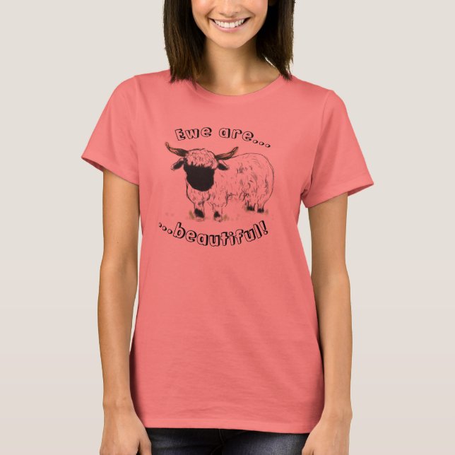T-shirt Valais Blreconnaît Mouton - Ewe sont beaux! (Devant)