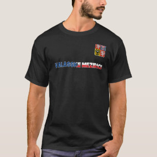 T-shirt Valasske Mezirici République tchèque Coeur Drapeau
