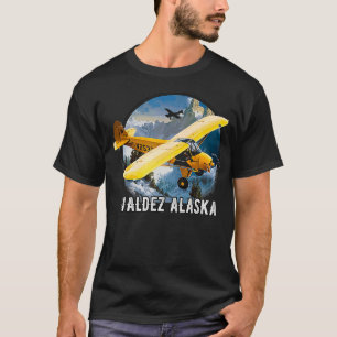 T-shirt Valde pilote de montagne de vol d'avion Vintage ré