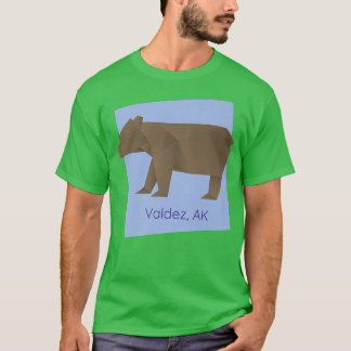 T-shirt Valdez AK Brown Origami Bear Abstract Geometrical