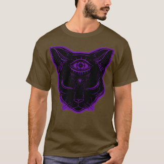 T-shirt vale de nuit de chat noir