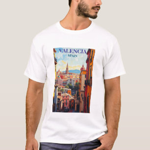 T-shirt Valencia Espagne Travel Art Vintage
