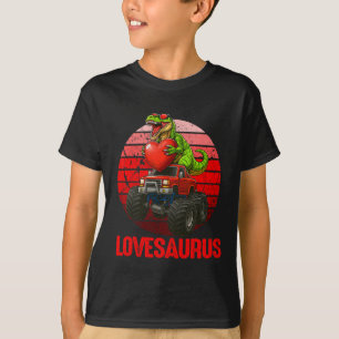 T-shirt Valentin Camion Monstre Dinosaure Lovesaurus Tout-