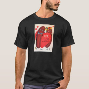 T-shirt Valentin Hot Dog Rétro Vintage