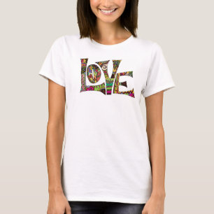 T-shirt valentine, amour, illustration colorée