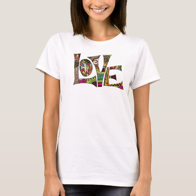 T-shirt valentine, amour, illustration colorée (Devant)