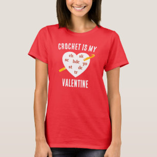 T-SHIRT VALENTINE AU CROCHET