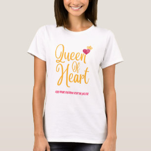 T-shirt Valentine Girls Queen Of Heart Lover Cadeau