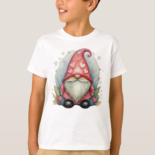 T-shirt Valentine Gnome In Love, Gnome Valentines (Devant)