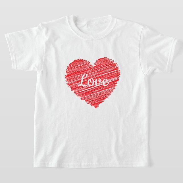 T-shirt Valentine Heart Girls (Poser)