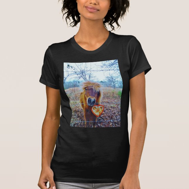 T-shirt Valentine Heart Horse (Devant)