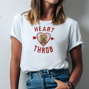 T-shirt Valentine Heart Throb Photo pour animal de compagn