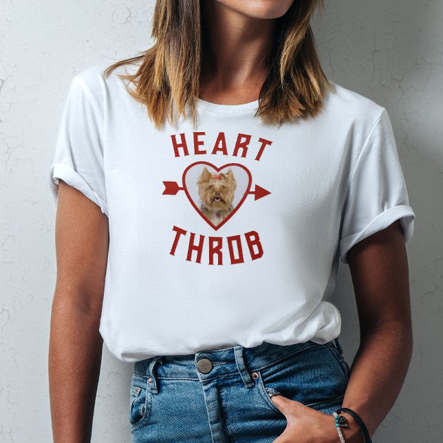 T-shirt Valentine Heart Throb Photo pour animal de compagn (A cute valentine pet t-shirt)
