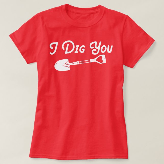 T-shirt Valentine Je T'Ai Creusé (Design devant)