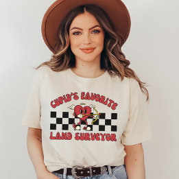 T-shirt Valentine Land Surveyor Cartographie Saint Valenti