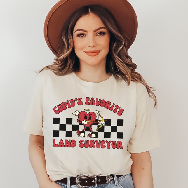 T-shirt Valentine Land Surveyor Cartographie Saint Valenti (Créateur téléchargé)