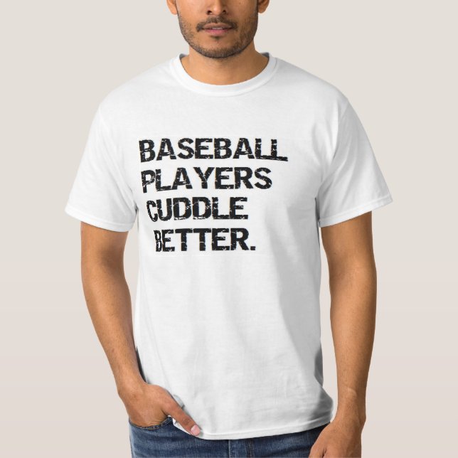 T-shirt valentine : les joueurs de baseball caressent (Devant)