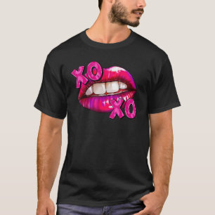 T-shirt Valentine Lèvres XOXO Valentine's Day femmes fille