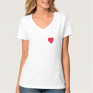 T-shirt Valentine Pink XOXO Ennuis et baisers Coeur rouge