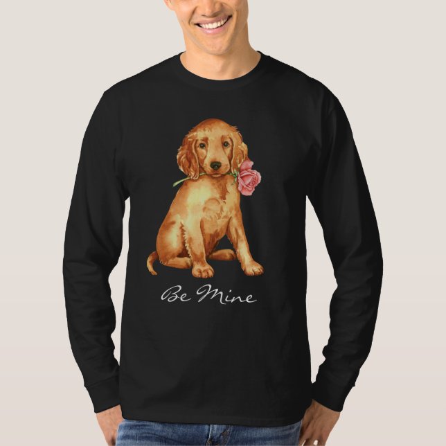 T-shirt Valentine Rose Irish Setter (Devant)