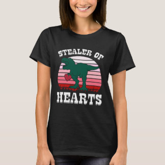 T-shirt Valentine s Day STEALER OF HEARTS  Rex Dinosaur Bo