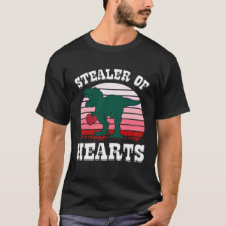 T-shirt Valentine s Day STEALER OF HEARTS  Rex Dinosaur Bo