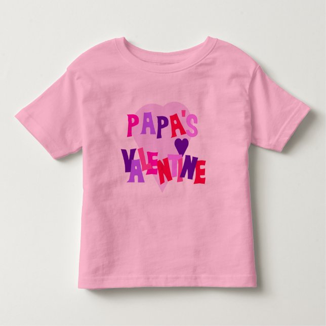 T-shirt Valentine Toddler pour papa (Devant)