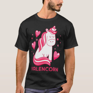 T-shirt Valentine Unicorn animaux