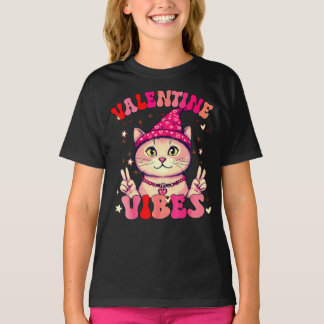 T-shirt Valentine Vibes mignonne rose American Shorthair C
