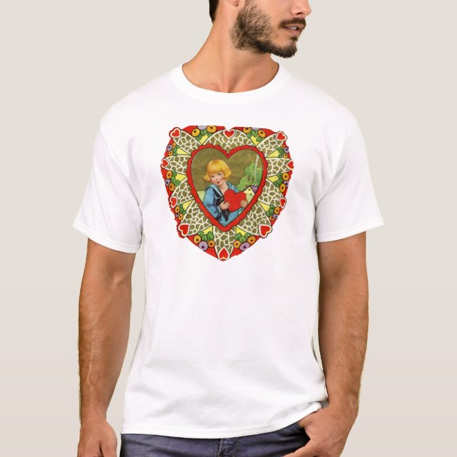 T-shirt Valentine vintage (Devant)