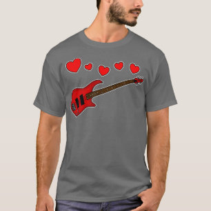 T-shirt Valentines Basse Guitare Baid Mariage Musicien