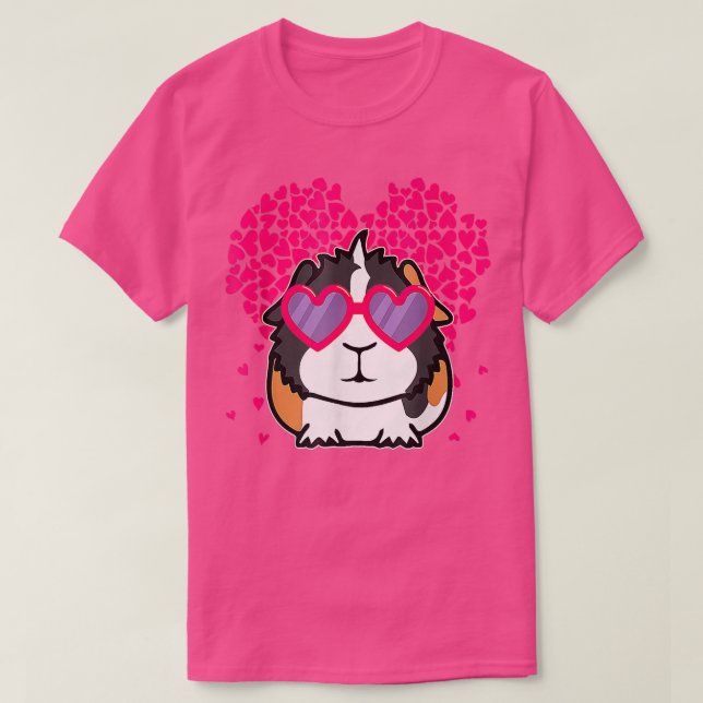 T-shirt valentines coeur cobaye cobaye valentine jour Prem (Design devant)