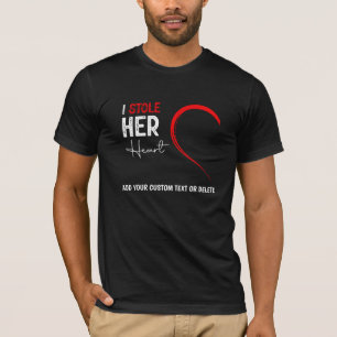 T-shirt Valentines Couples J'Ai Volé Son Mari Du Coeur