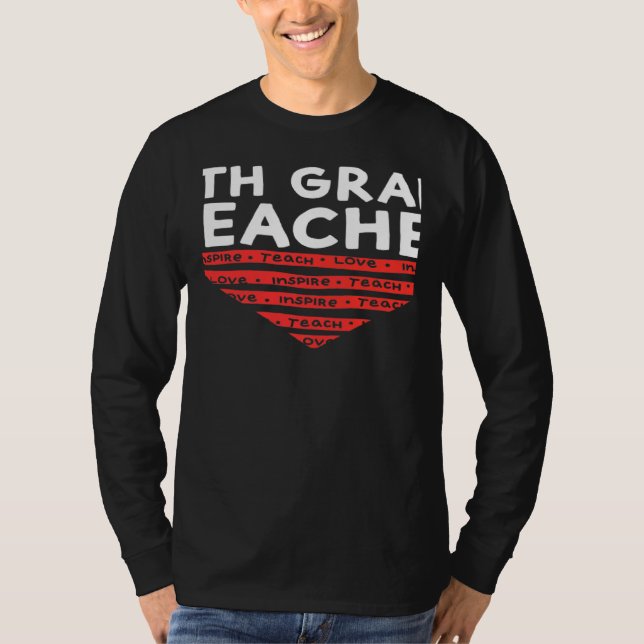 T-shirt Valentines Day 4th Grade Teacher Appreciation Hear (Devant)
