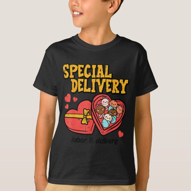 T-shirt Valentines Day Baby Special Labor Delivery Nurse W (Devant)