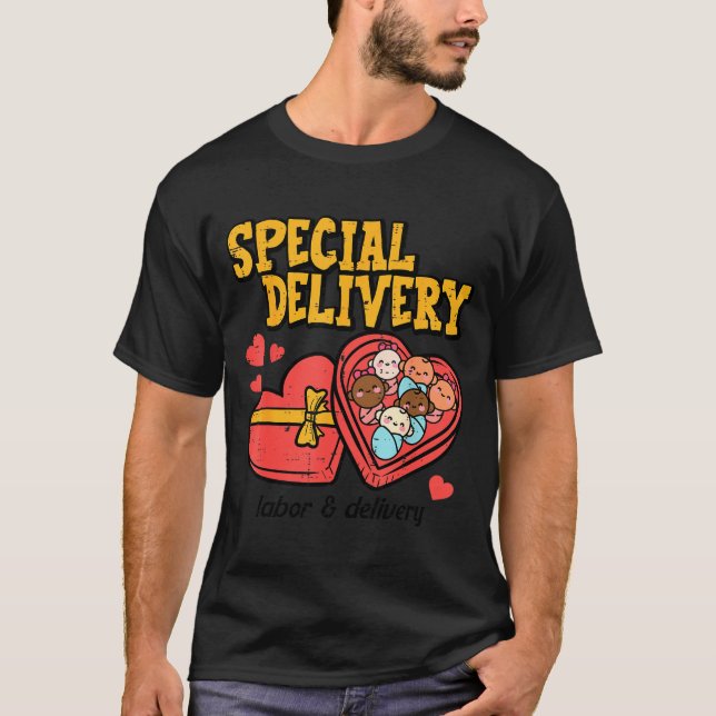T-shirt Valentines Day Baby Special Labor Delivery Nurse W (Devant)