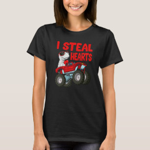 T-shirt Valentine's Day Boys Kids Toddlers Dino Trex