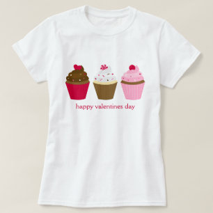 T-shirt Valentines Day Cupcakes Custom