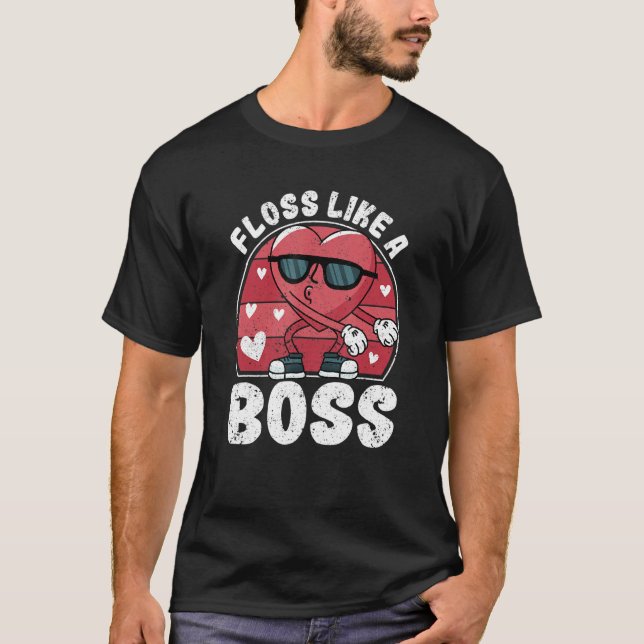 T-shirt Valentine's Day Dance Heart Love Flossing Floss Li (Devant)