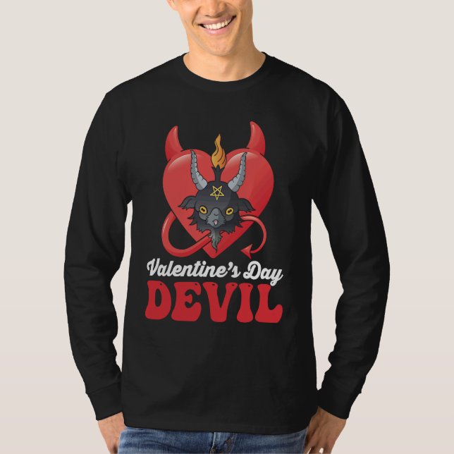 T-shirt Valentine's Day Devil Baphomet (Devant)