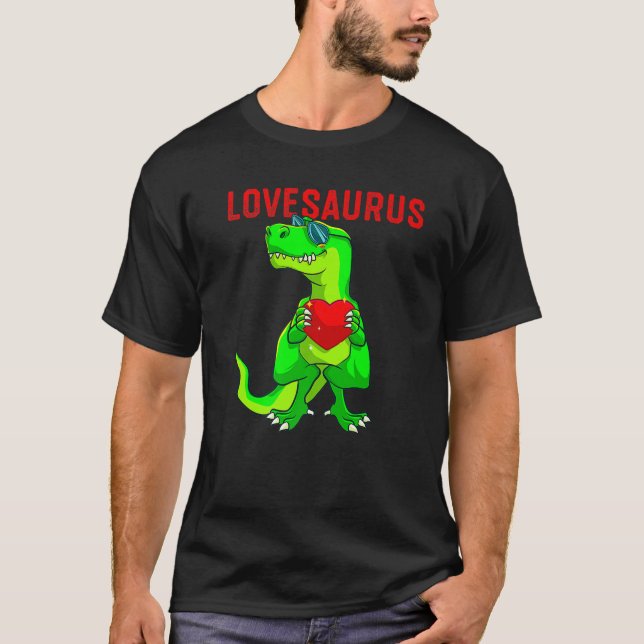 T-shirt Valentines Day Dinosaur T Rex Garçons Valentine En (Devant)