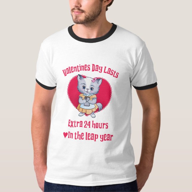 T-shirt Valentines Day dure 24 heures supplémentaires dans (Devant)
