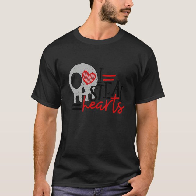 T-shirt Valentines Day I Steal Hearts Boys Kids Girls Wome (Devant)